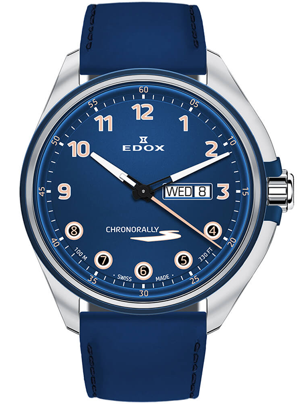 Часы Edox Chronorally-S 84301-3BUCBU-BUBEB