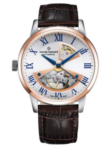 136 CLAUDE BERNARD CLASSIC AUTOMATIC 3 HANDS OPEN HEARTT 85017-357R-ARBUR