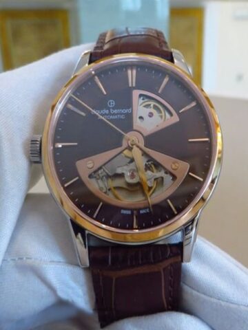 137-3 CLAUDE BERNARD CLASSIC AUTOMATIC 3 HANDS OPEN HEART 85017-357R-BRIR2