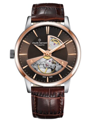 137 CLAUDE BERNARD CLASSIC AUTOMATIC 3 HANDS OPEN HEART 85017-357R-BRIR2
