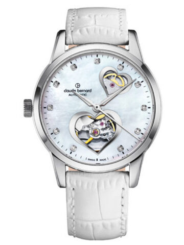 142-2 CLAUDE BERNARD CLASSIC AUTOMATIC OPEN HEART 85018-3-NAPN2