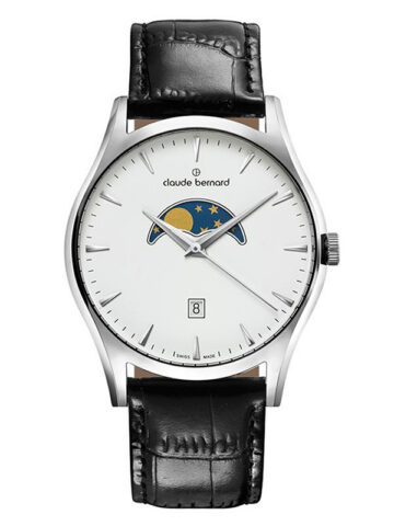 144k CLAUDE BERNARD CLASSIC GENTS MOONPHASE 79010-3-BIN