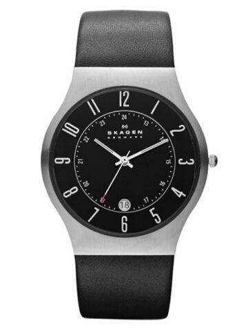 SKAGEN GRENEN BLACK LEATHER 233XXLSLB