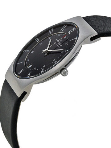 SKAGEN GRENEN BLACK LEATHER 233XXLSLB