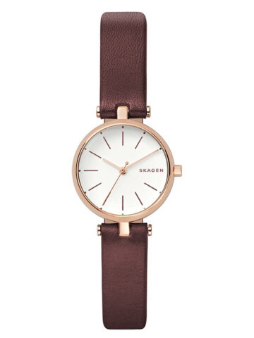 SKAGEN SIGNATUR MAROON LEATHER SKW2641