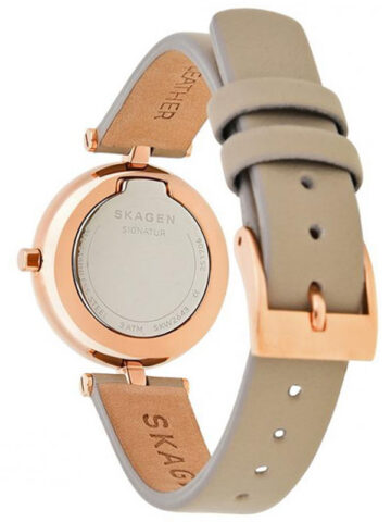 37-1-1 SKAGEN SIGNATUR BEIGE LEATHER SKW2643