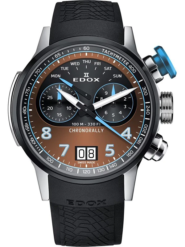 Часы Edox Chronorally 38003-TINBU-BRNBU