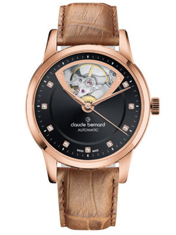 54-2 CLAUDE BERNARD CLASSIC AUTOMATIC OPEN HEART 85018-37R-NIR3