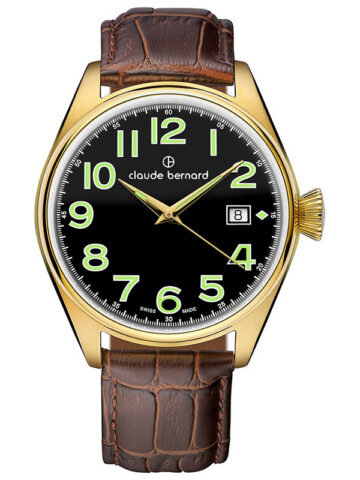 CLAUDE BERNARD PROUD HERITAGE 3 HANDS QUARTZ WITH SAPPHIRE 70203-37JC-NB