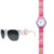 JACQUES PINK FLOWER WATCH & SUNGLASSES FAREL HBSG5171