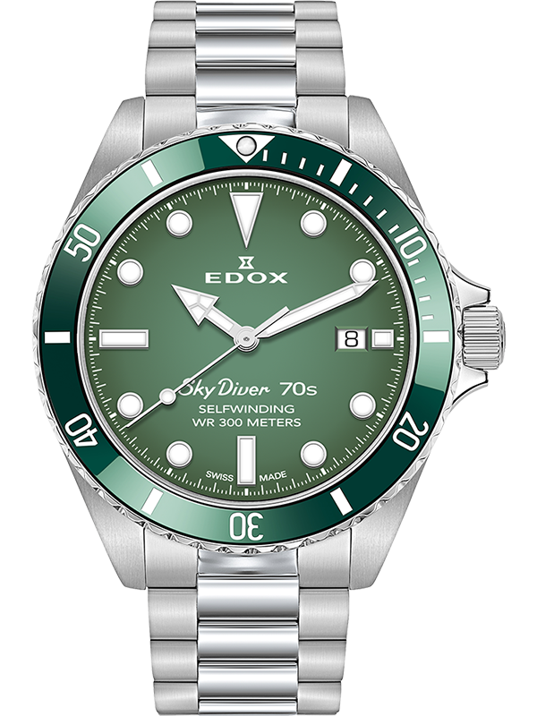 Часы Edox Skydiver 70S Date Automatic 80115-3VM-VDN