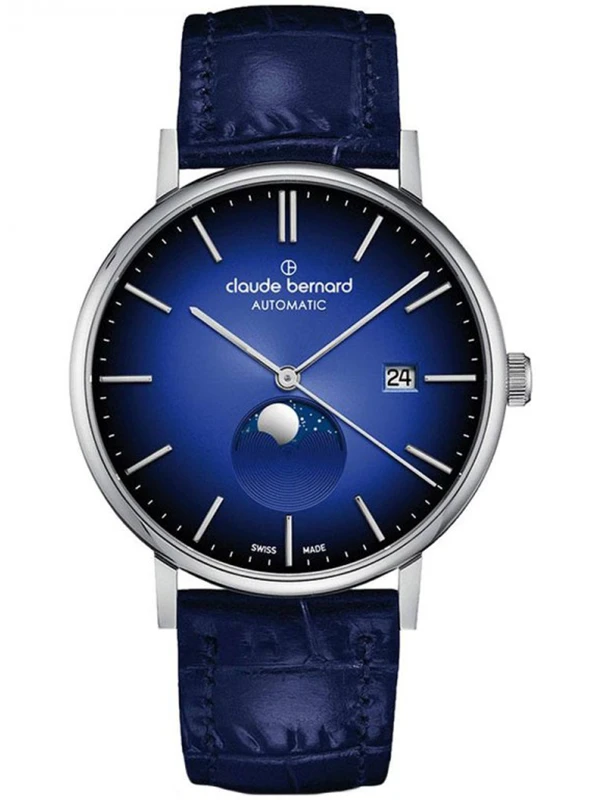 Часы Claude Bernard Slim Line Automatic Moon Phase 80501-3-BUIN