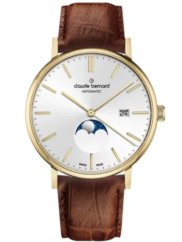 CLAUDE BERNARD SLIM LINE AUTOMATIC MOON PHASE 80501-37J-AID
