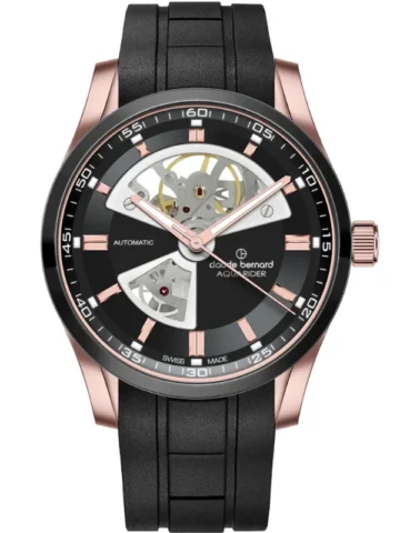 85030-357RNCA-NIR CLAUDE BERNARD AQUARIDER Automatic Open Heart 85030-357RNCA-NIR