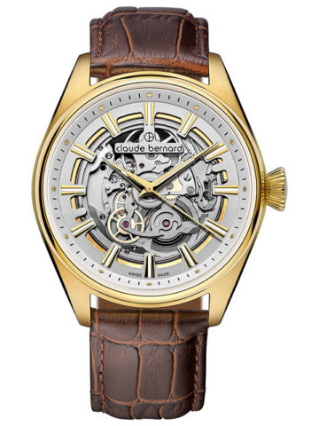 CLAUDE BERNARD PROUD HERITAGE AUTOMATIC SKELETON 3 HANDS 85307-37JC-AID