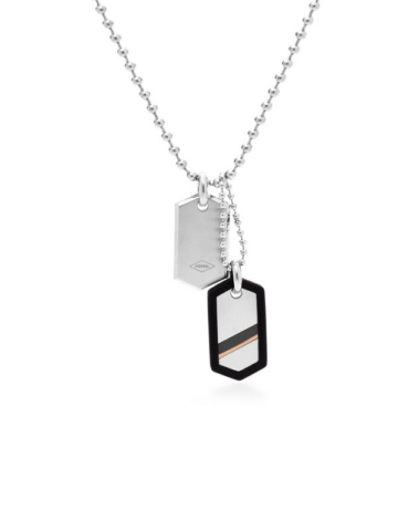 jf02824040c1 FOSSIL DOG TAG STEEL JF02824040
