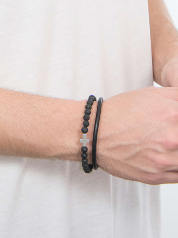 jf03120040s2 FOSSIL DUO BLACK AGATE JF03120040