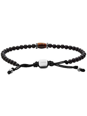 jf03841040_1 FOSSIL WELLNESS BROWN TIGER'S EYE BEADED BRACELET JF03841040