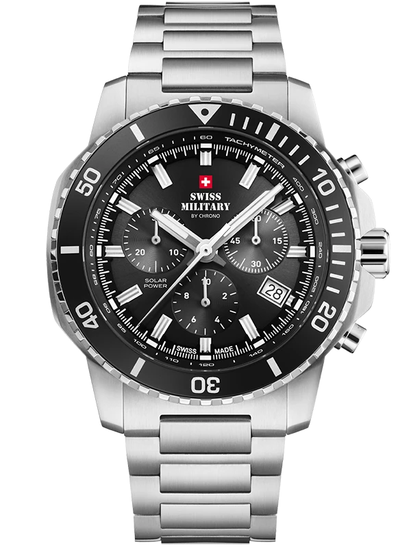 Часы Swiss Military By Chrono Quartz Chronograph Solar SMS34113.01